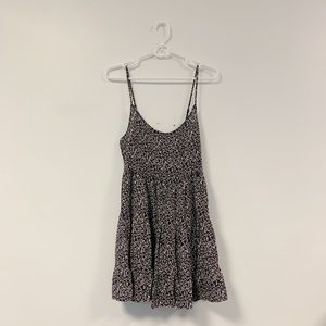 H&M Navy Blue and White Floral Dress